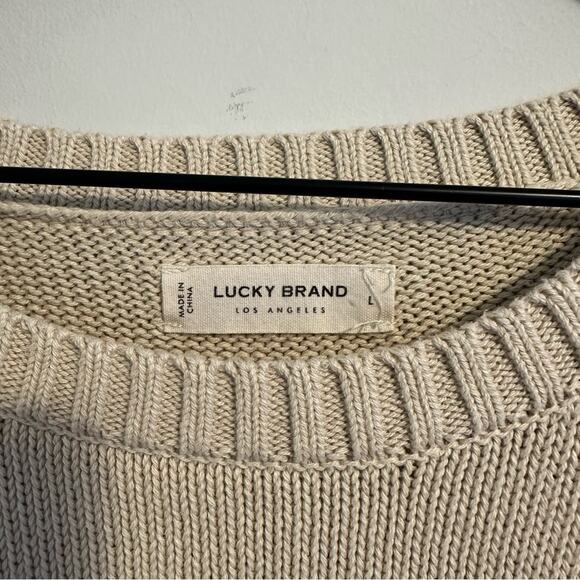 Lucky Brand Cream Bauble Sweater Medium - Picture 13 of 15